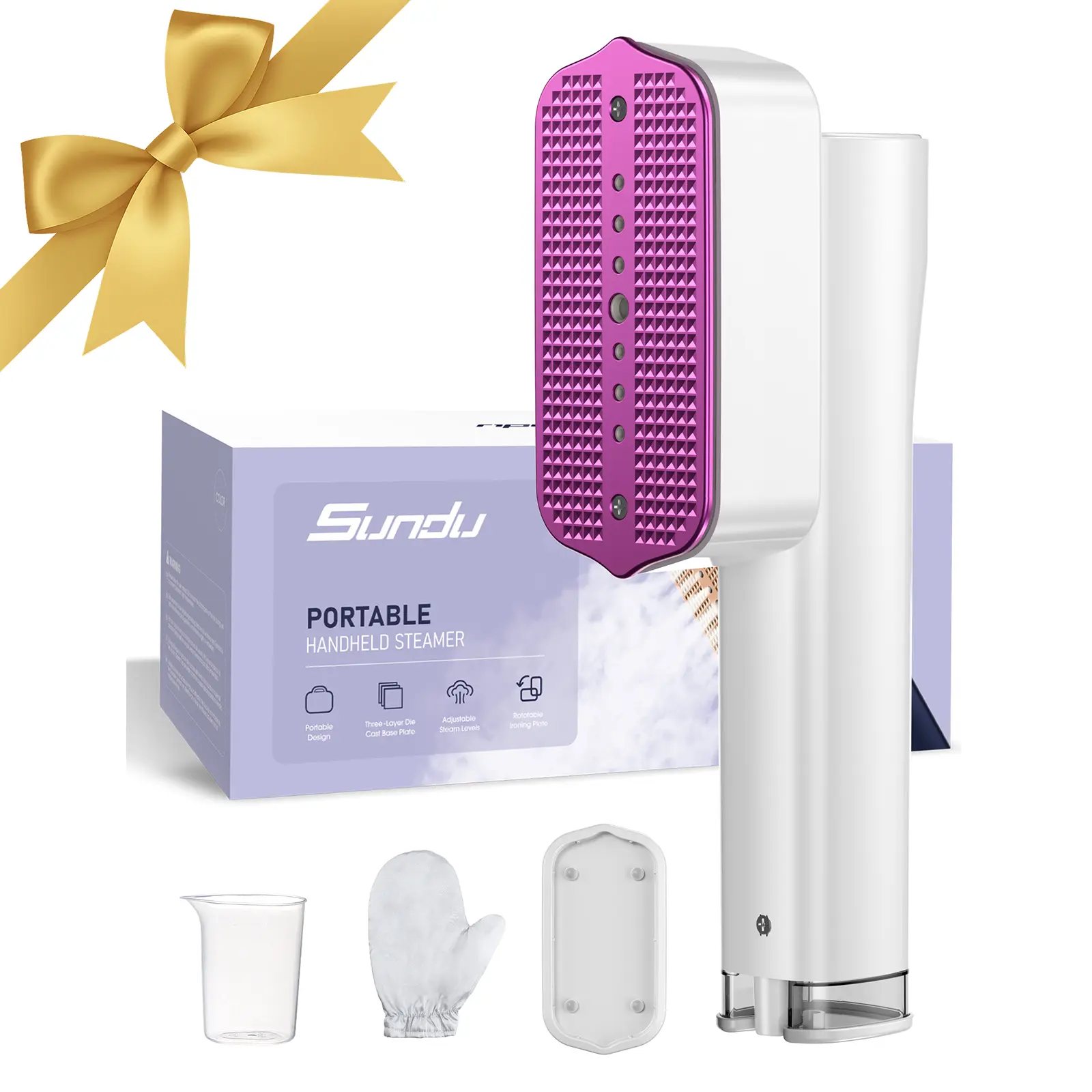Sundu 2-in-1 Travel Steamer & Iron – 15s Fast Heat-Up, 1200W, 100ml Tank, 25 Min Continuous Steam, 4 Modes, Ironing Gloves, for Home & Travel (Ivory)