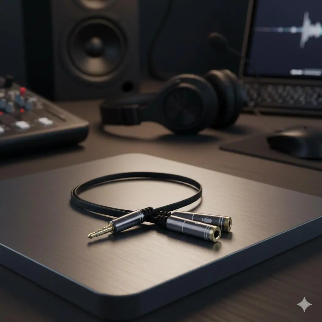 3.5mm Audio Splitter, 1 to 2 Headphone Splitter, High-Speed AUX Adapter ...
