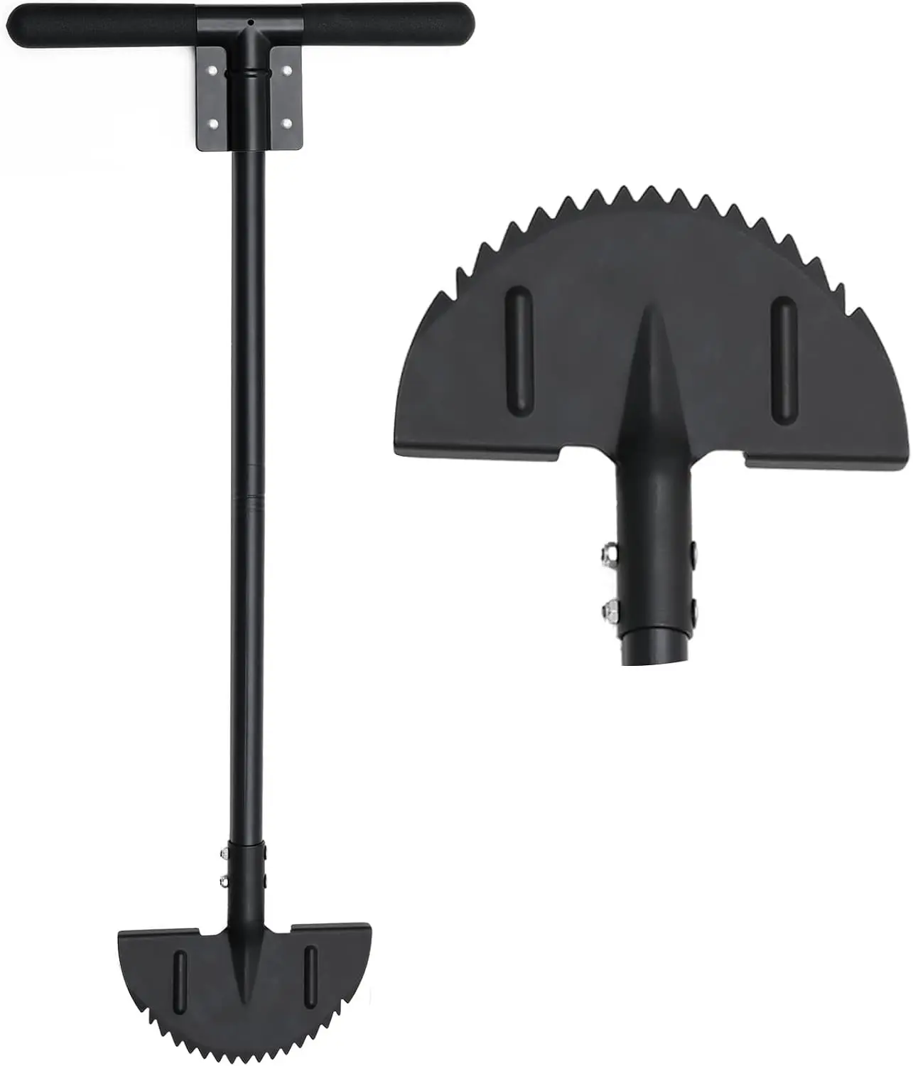Lawn Edger Tool, Manual Grass Edger Long Handle 36 inch, Steel Hand Saw-Tooth Border Half Moon Edger Shovel for Yard, Garden, Landscaping, Sidewalk, Cable Burying