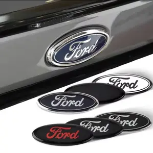 For Ford 7“ inch Badge Rear Trunk Tailgate LGOG For F150 F250 EDGE Explorer Oval 3M Adhesive Badge Nameplate vanity plates in fin 37 fusion sport