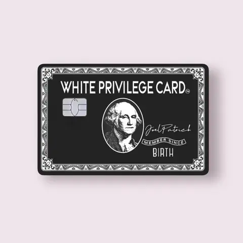 White Privilege bl/wh Credit Card Sticker Debit Skin Decal Cover Waterproof Vinyl Easy To Apply