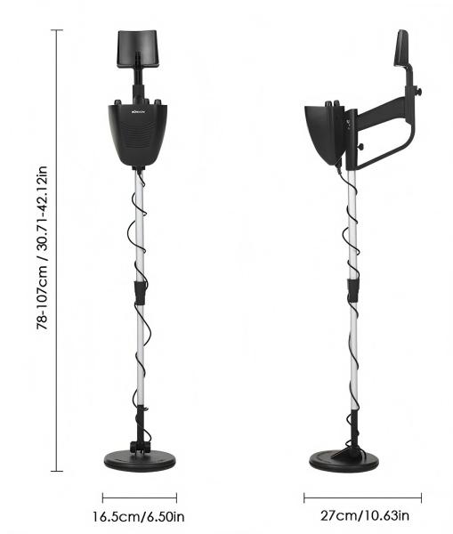 Professional Metal Detector Kit | Heavy-Duty Folding Shovel & Adjustable Search Coil for Camping & Treasure Hunting