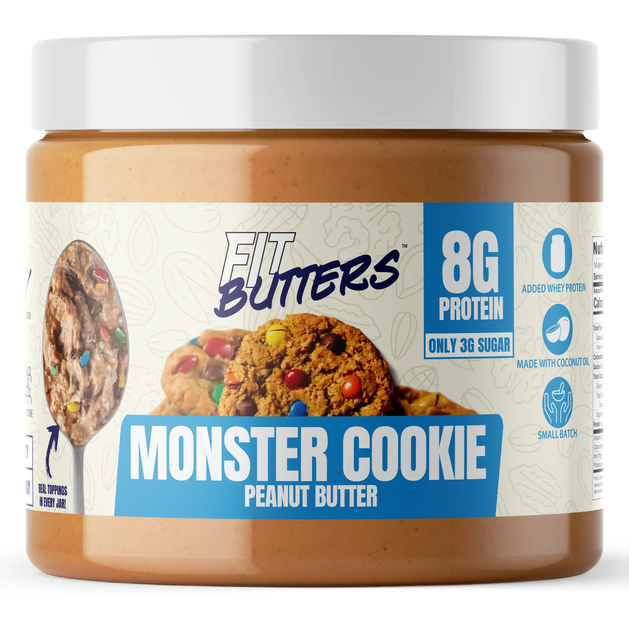 Fit Butters Monster Cookie Peanut Butter Spread Healthy