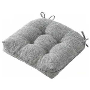 40x40cm Universal Chair Pad Single Pack Non-Slip Seat Cushion with Tie Rope, Thick Comfortable Dining Chair Pad for Kitchen Office Balcony Garden