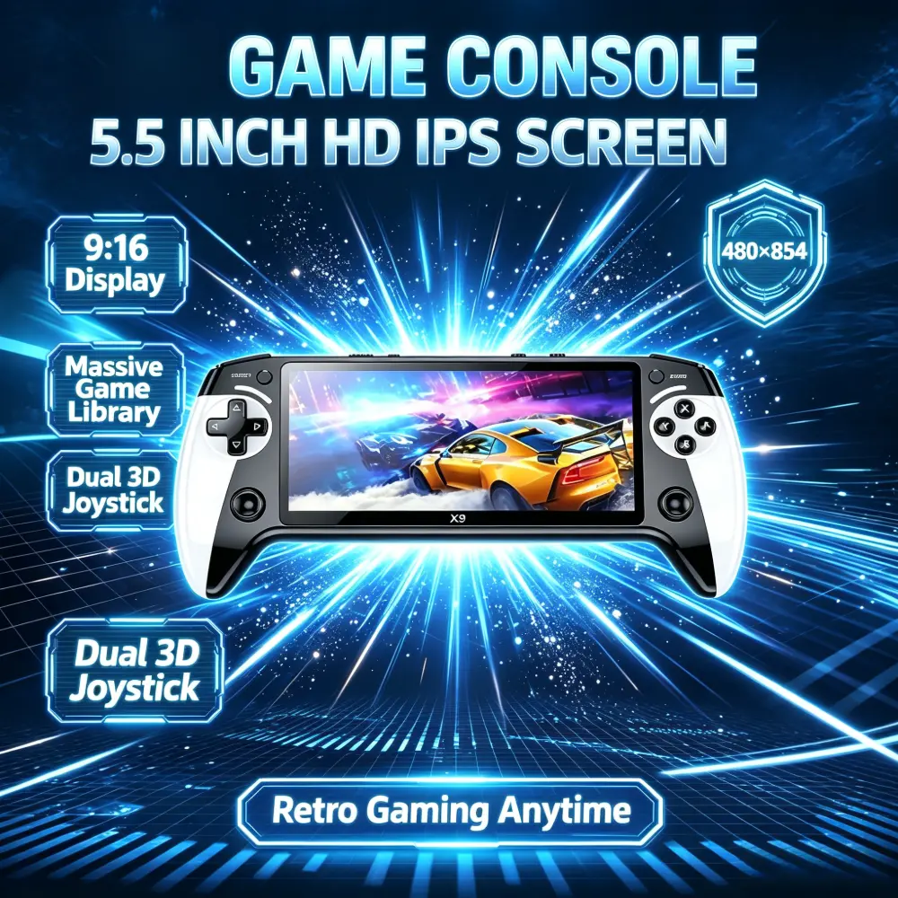 Handheld Game Console 5.5-Inch HD IPS Screen 20000+ Classic Games Retro Arcade Bluetooth TV Connection Expandable Storage