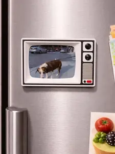 Retro TV Magnet Frame, Vintage Television Photo Holder, Nostalgic Kitchen Decor