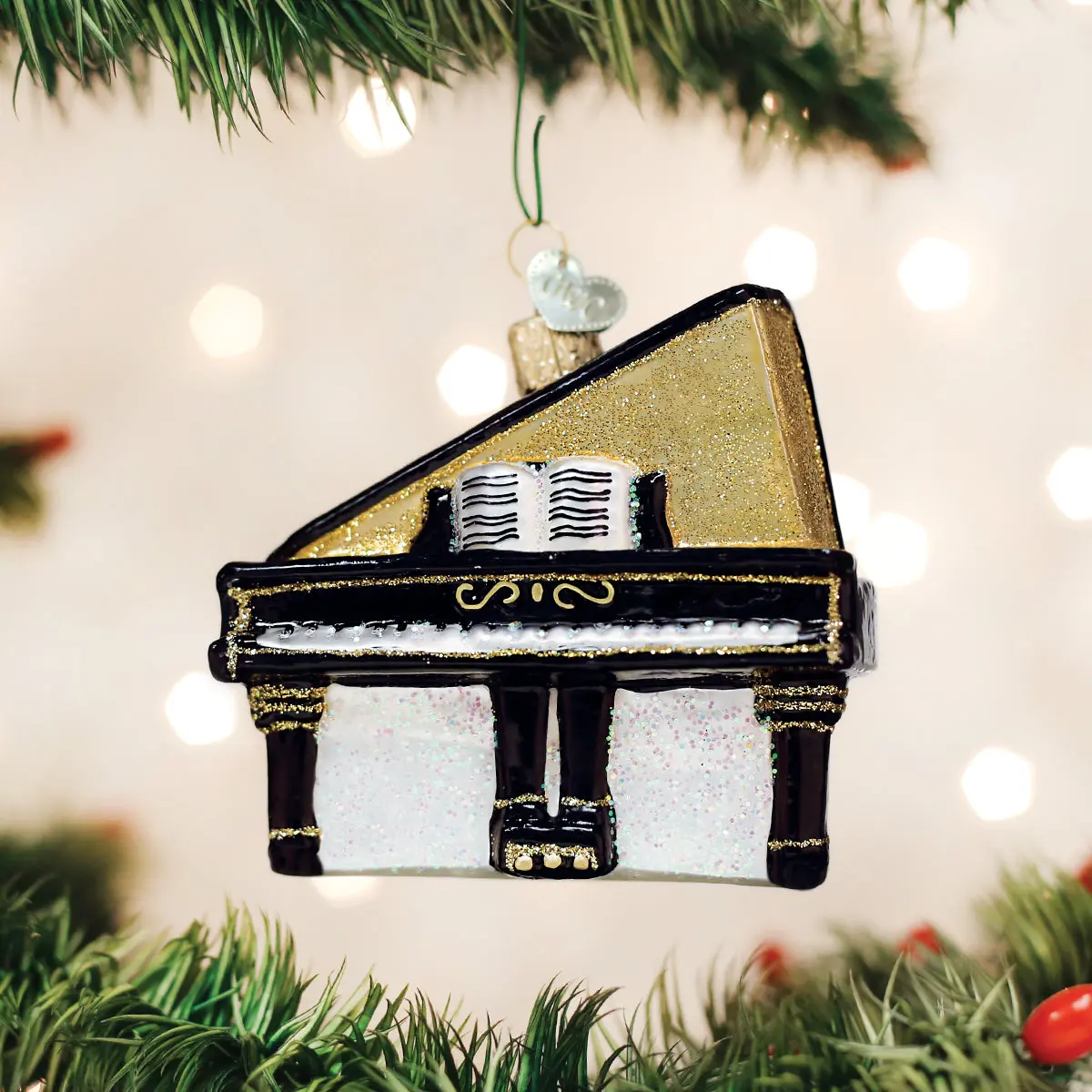 Classic Music Themed Baby Grand Piano Ornament, 5' or Less Festive Home Decor