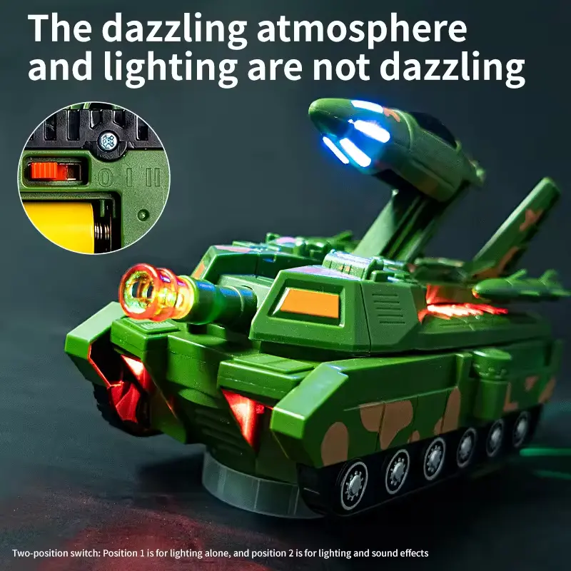 Unisex Smart Obstacle-Avoid Tank Electric Toy - Educational Science & Tech Toy for 3-4 Years Kids, Smart Auto Dodging, Auto Deformation, Flashing Lights, Cheerful Music Adds Fun, Sturdy for Drops, Holiday/Birthday Gift