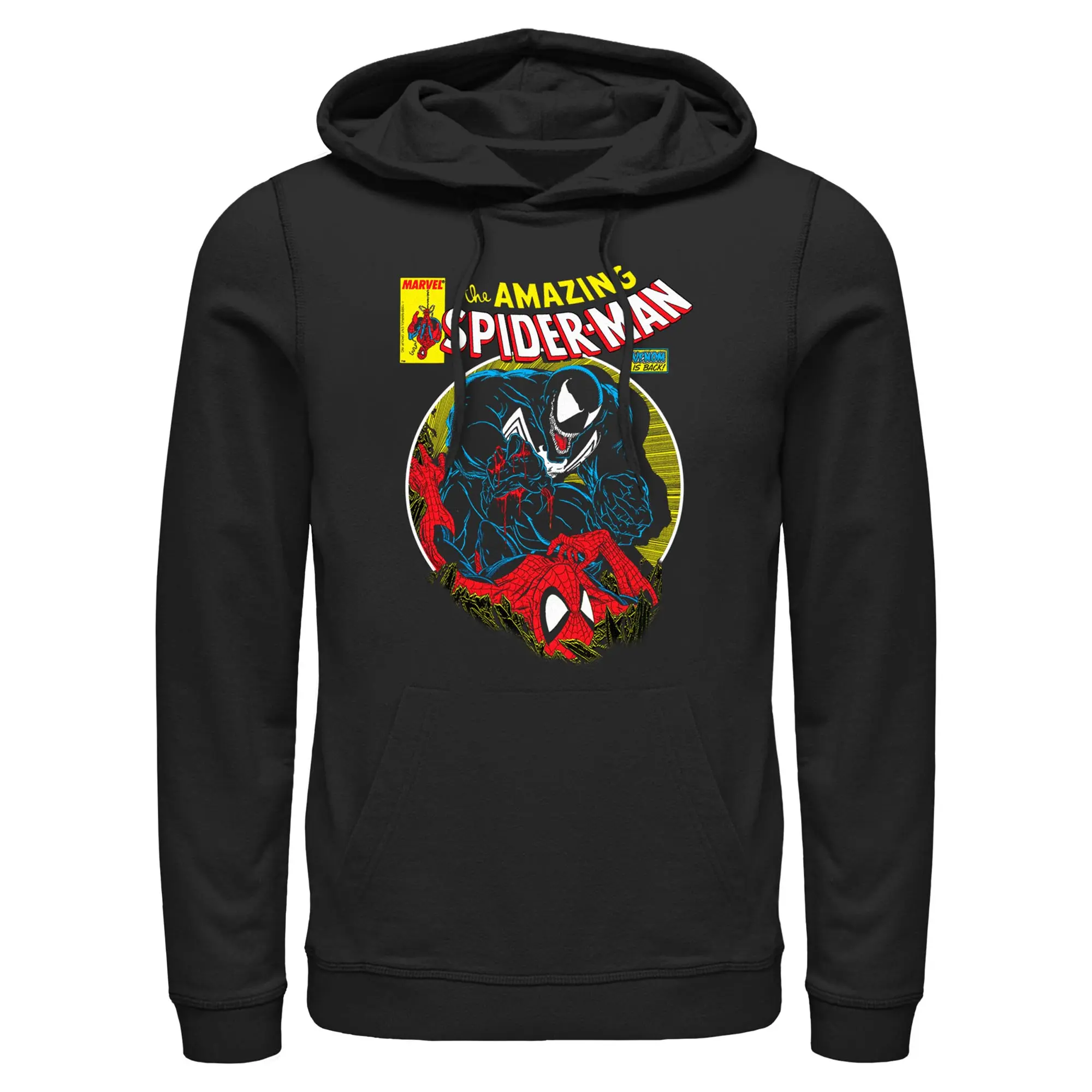 Mens Marvel: Spider-Man Venom Vs Spidey Battle Lightweight Hoodie