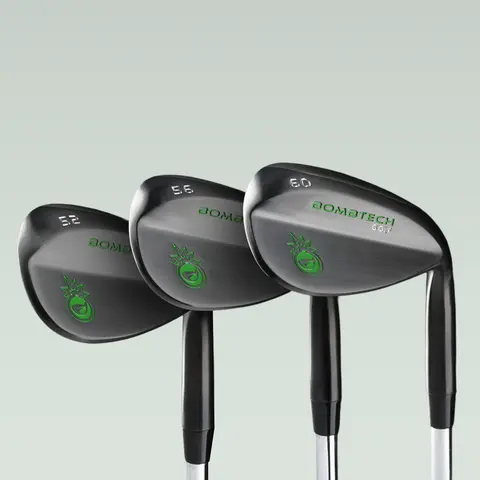 Unisex 3-Piece Golf Clubs Wedge Set - 52/56/60 Degrees Black 304 Stainless Steel Oversized Forgiving Shape Heads, 3-Piece Wedge Set Value, Max Legal Grooves Boost Spin Bite, Easy to Hit Amateur Golf Supply