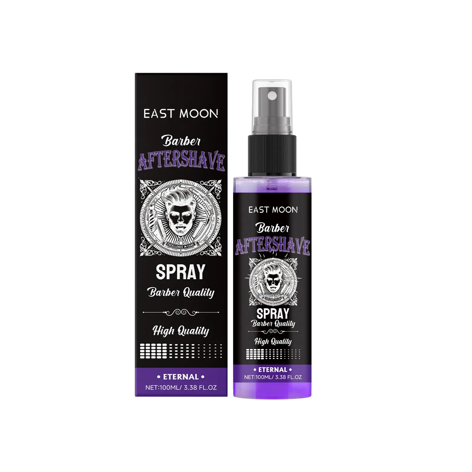 East Moon Men Aftershave Spray, Refreshing Soothing Hydrating Serum, Aloe Vera Vitamin E Sandalwood Oil Beard Care Spray, Aftershave Scent