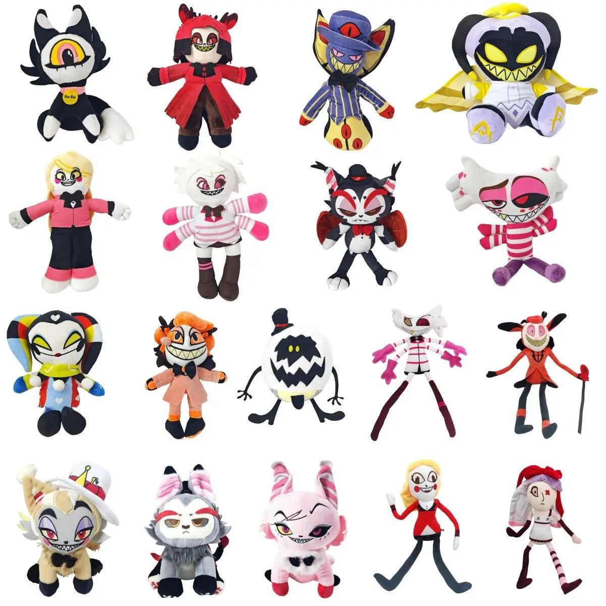 Hazbin Hotel Evil Boss Clown Cartoon Soft Plush - Hell Inn Themed Stuffed Animal, Unisex Cuddly Doll Gift, Stuffed Animal Collectibles Toy