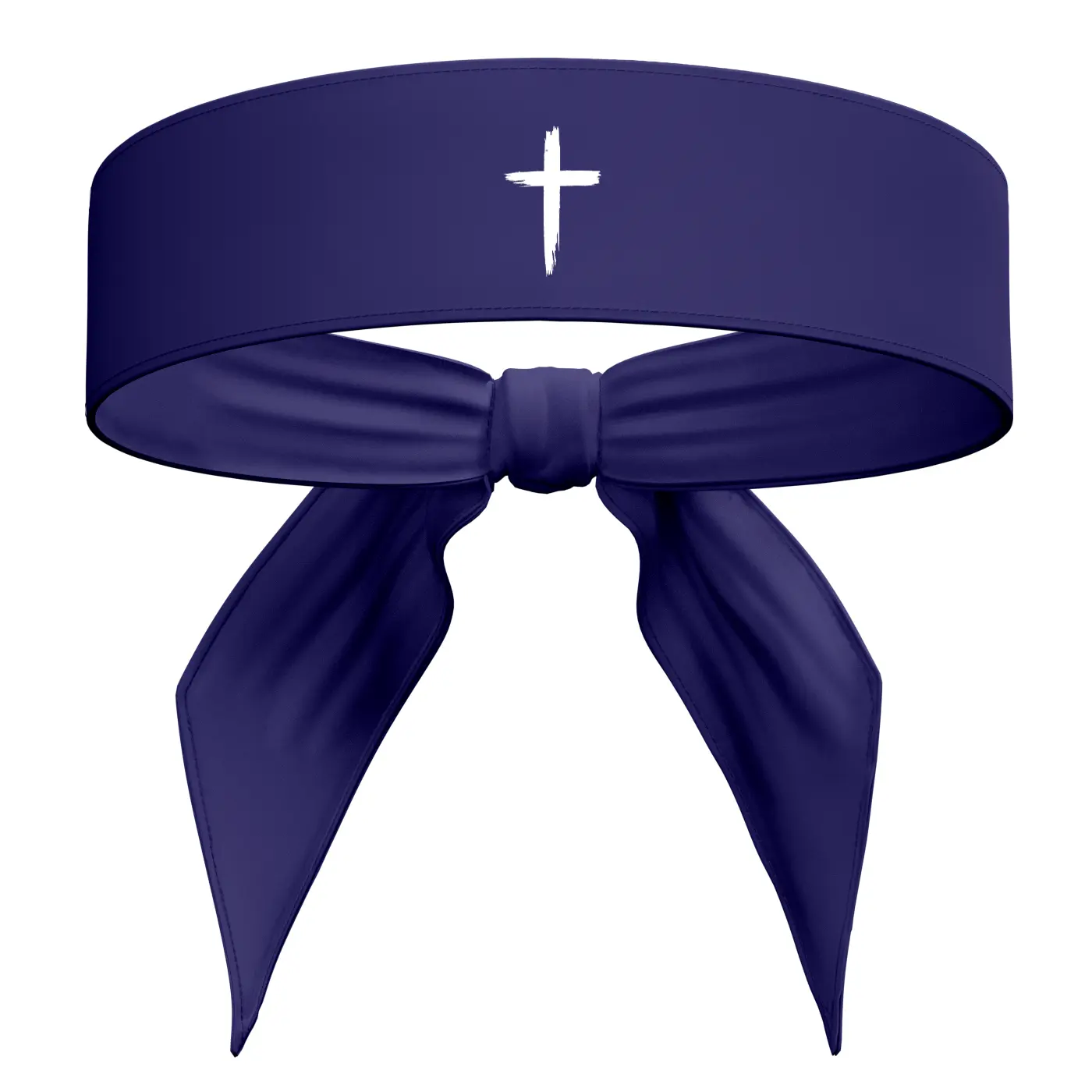 Purple Headband / White Cross