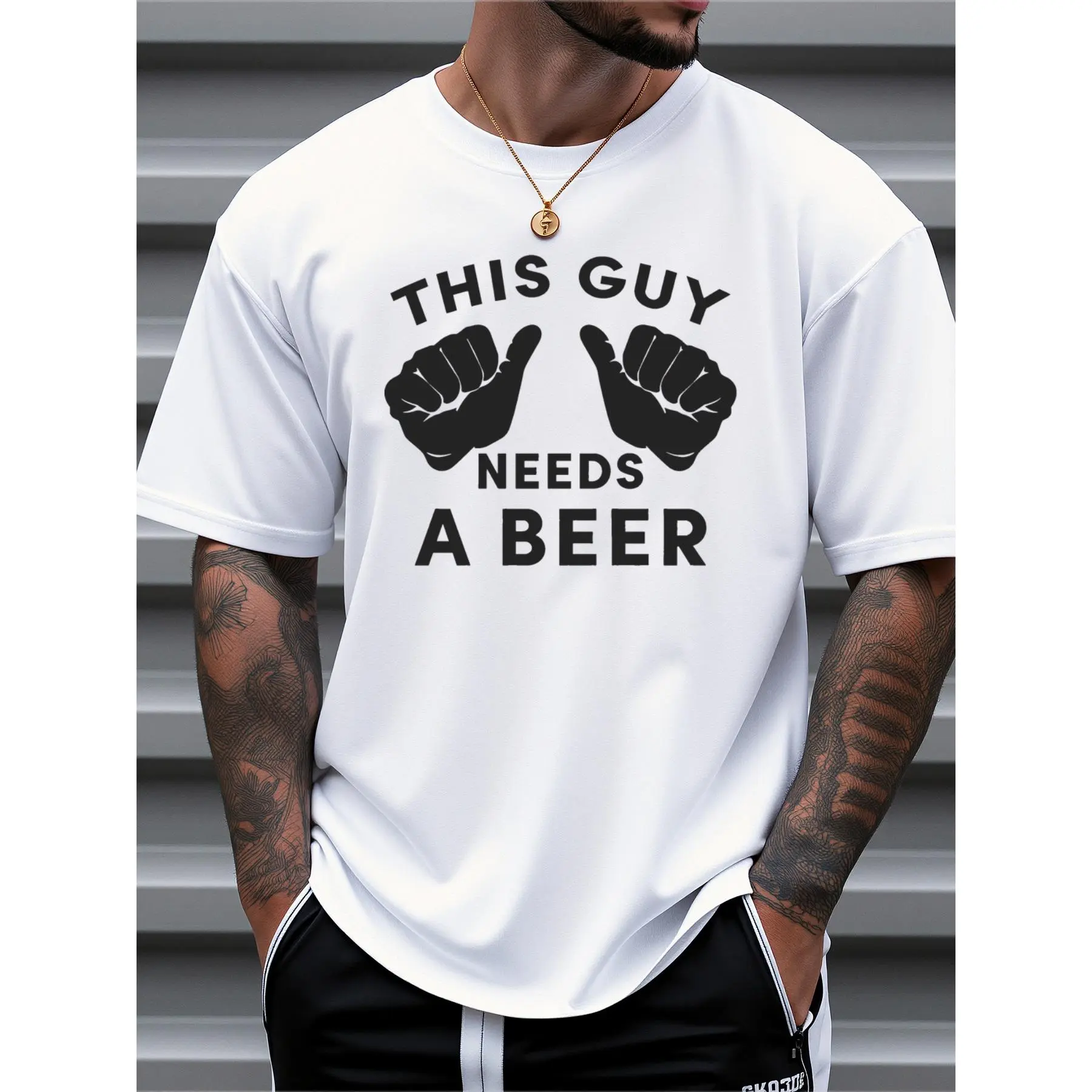 Unisex 100% Cotton Plain Round Neck Raglan Sleeve Quick-Drying Breathable Sporty Sports Football Jersey Shirt with Funny Beer Slogan, for Gym Workout & Outdoor Activities (Note: Purchase a Size Up), Sporty Sports Tops