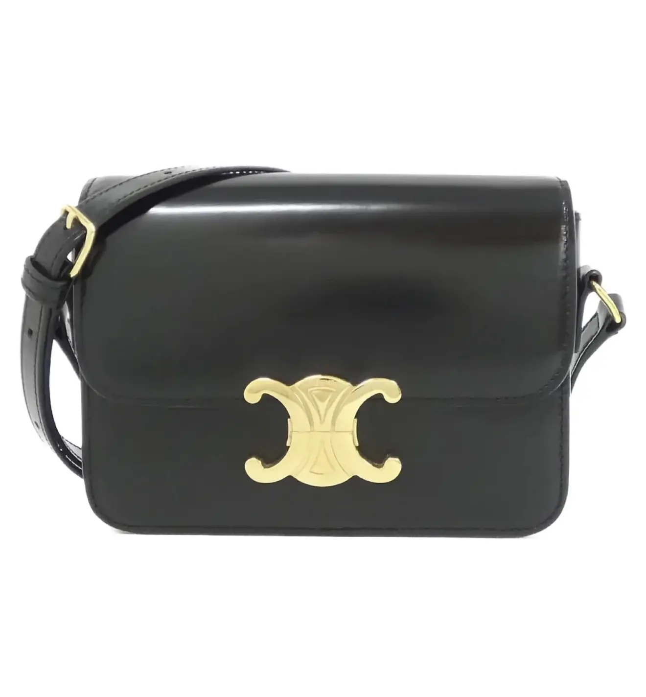 Pre-owned Celine material Messenger Bags Triomphe Classique Shoulder Bag Smooth Calfskin Teen