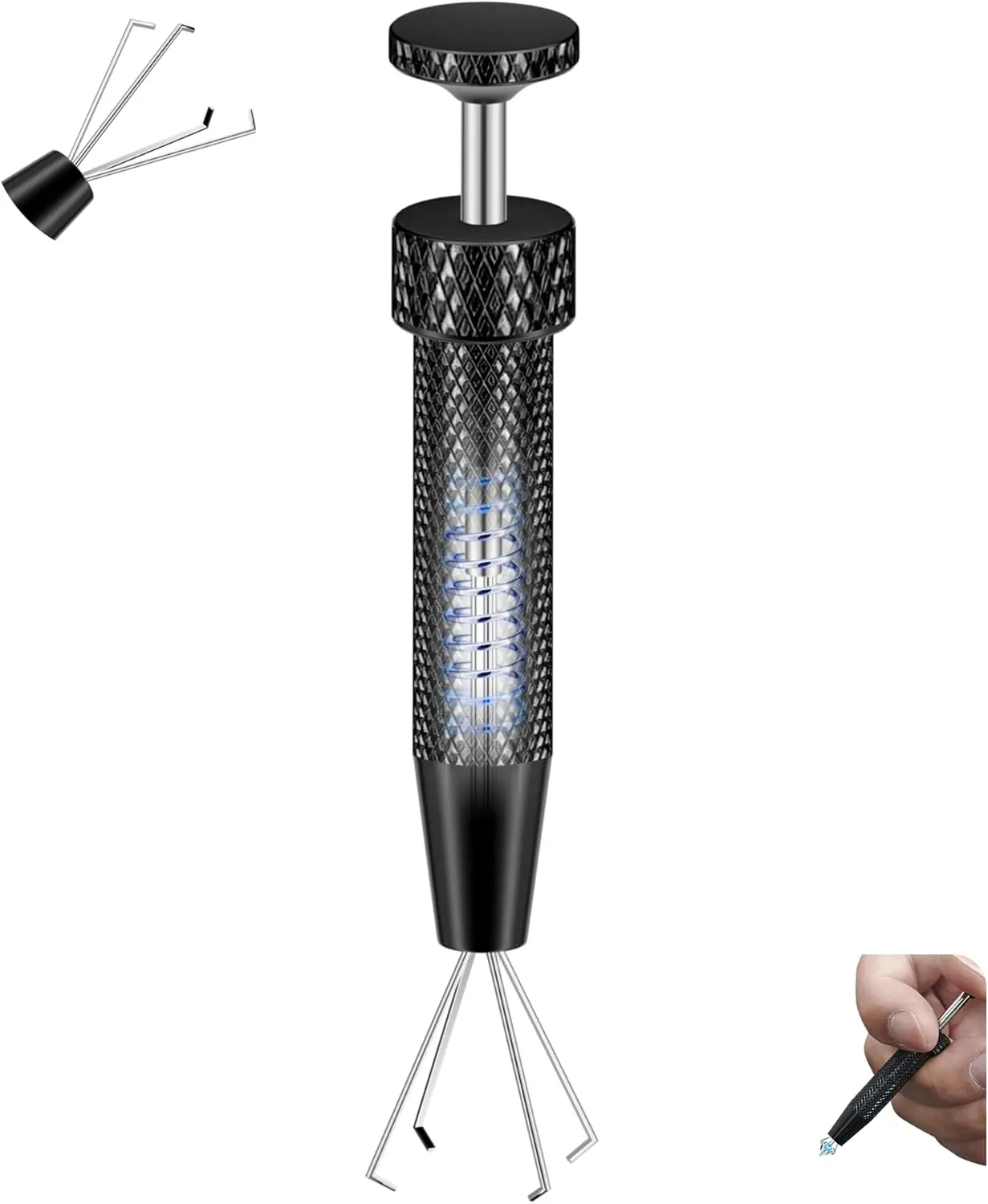 Piercing Ball Grabber Tool, Jewelry Changing & Insertion Kit 16G-20G | Anti-slip grip with stainless steel construction, nickel-free comfort for threaded and threadless jewelry multiple piercings