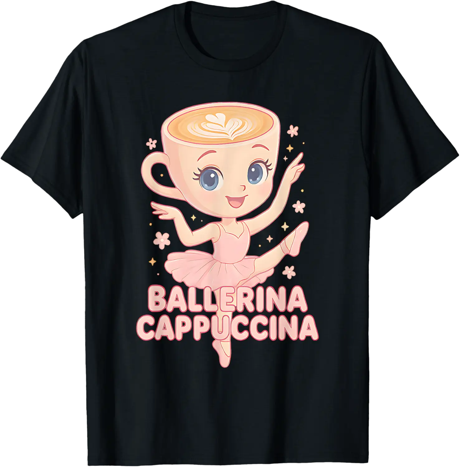 Ballerina Cappuccina - Italian Brainrot Meme T-Shirt - Nicolelebro Shop 33B0F6427PF4