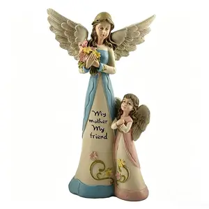 Mother & Daughter Angel Figurine, "My Mother My Friend" Resin Statue, Sentimental Mother's Day Gift ️