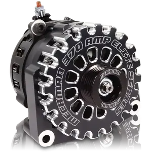 Mechman 370 Amp Black Billet Alternator for 14-18 GM Truck