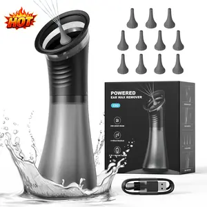 E80 Upgraded 2-in-1 Ear Wax Removal Kit with Built-in Waste Tank, Rechargeable Water Spray, 4 Pressure Settings - Safe & Effective Ear Canal Irrigation System for Earwax Removal