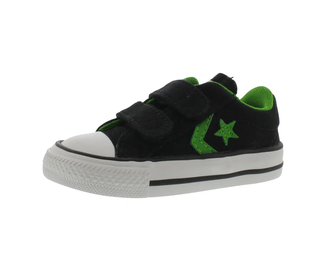 Converse Infant/Toddler Star Player EV Classic Low-Top Canvas Sneakers with Easy-On Velcro Straps for Casual Wear, Classic Sneaker, Casual Sports