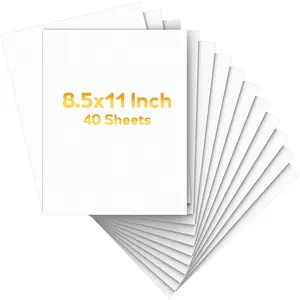 White Cardstock 8.5 x 11, 40 Sheets Card Stock Paper for Printer, Ideal for Invitations Menus DIY Cards Tags Card Making Certificate Construction Office Printing