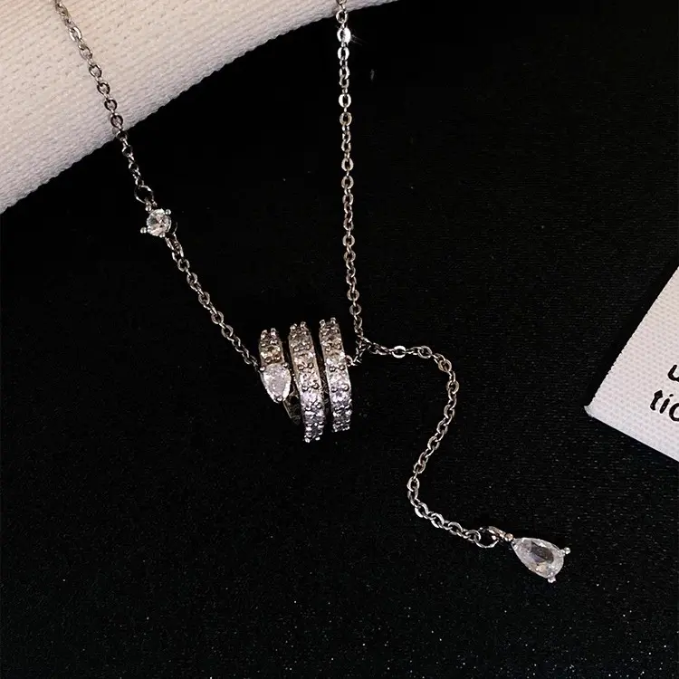 Exquisite Crystal Hoop Necklace