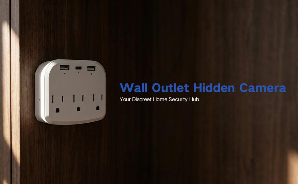 Hidden Wall Outlet Camera, 1080P Dual-Band 2.4G-5GHz WiFi Security Camera with Motion Detection for Indoor Home Monitoring
