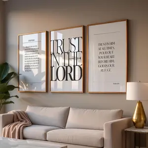 Christian Scripture Wall Art Set – Minimalist Bible Verse Posters