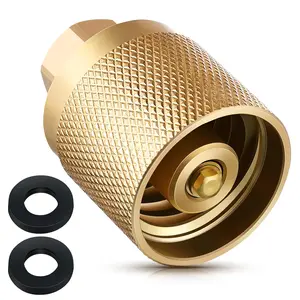 1 Pack Forklift Connector Female, Replacement for 7141F Propane Tank Connector, 1-1/4" Female Inlet x 1/4" NPT Female Outlet, with 2 Pcs Rubber O Rings