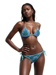 🔥 'Sky High'☁️ Marijuana 🌿Leaf Two-Piece Bikini👙 – Adjustable Statement Swimwear (S-5XL)