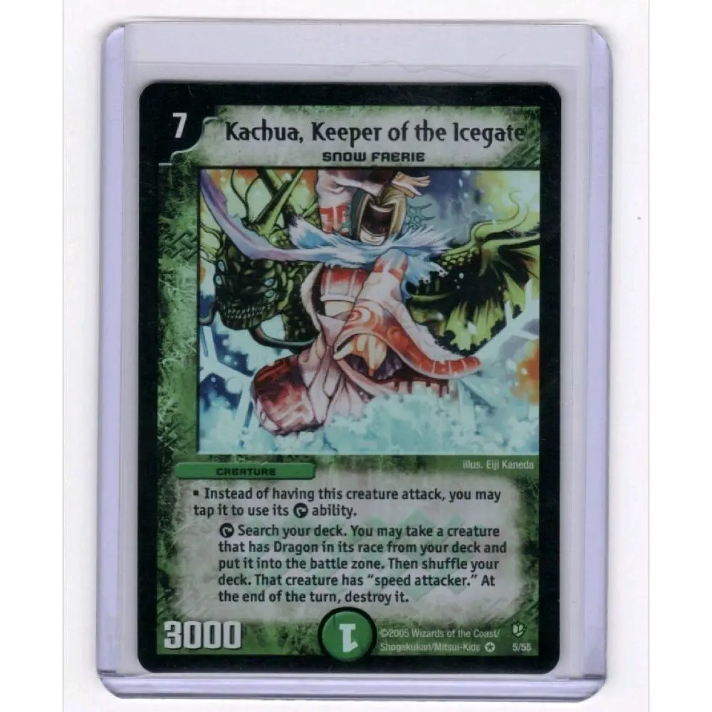 DM08 Kachua, Keeper Of The Icegate 5/55 Duel Masters TCG DM-08 Epic Dragons of Hyperchaos; Single Collectible Trading Card; Ungraded
