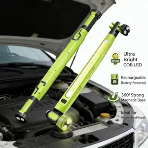 Work Light/Flashlight 3000LM, rechargeable underhood light 5200mAh with magnetic base & hanging hook, practical light for car repair/garage/construction site/power outage/emergencies, waterproof and durable LED lamp