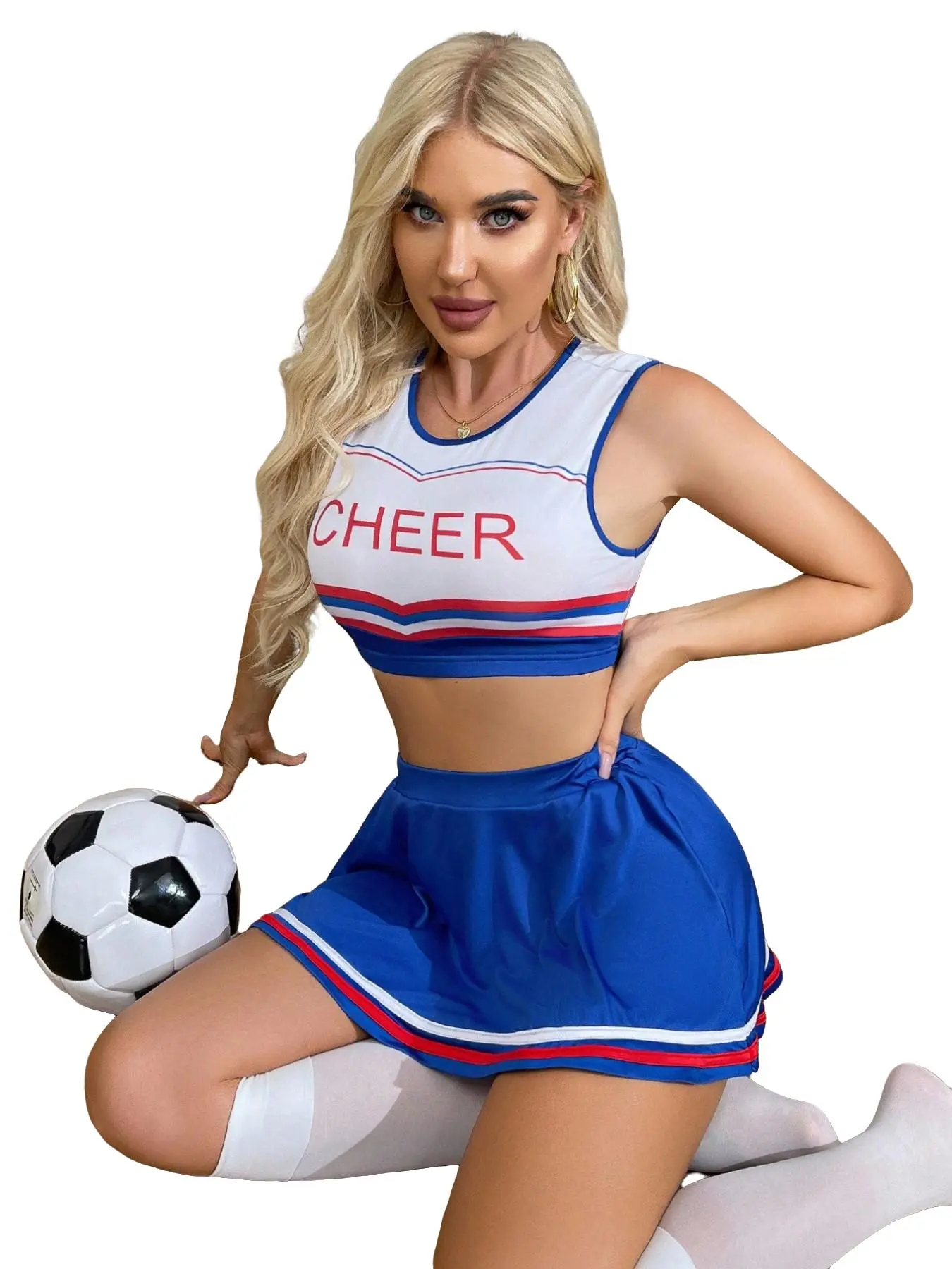Cheerleader Fantasy Bralette Lingerie Set, Underwear: Game Day Costume for Playful Nights In