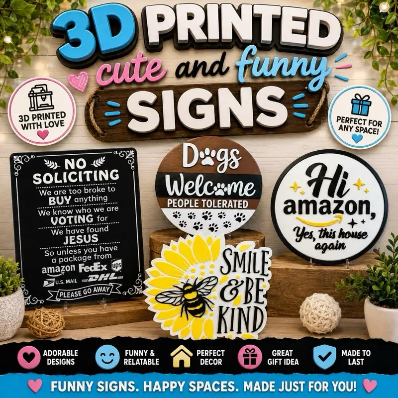3D Printed Signs - High-Quality Display Options for Business & Home Use