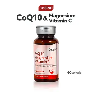 JOSEND CoQ10 & Magnesium & Vitamin C Softgels | Clinically Tested for Heart Health, Immunity, and Energy | 60 Capsules
