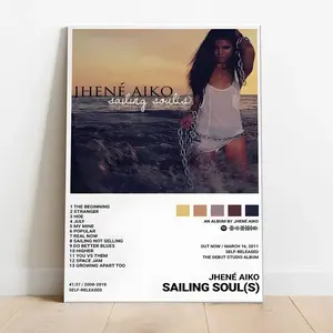 Jhene Aiko Sailing Soul(s) 16 Poster Bedroom Decoration,Posters with positive energy auras used to create the aesthetic of a room, colorful aura posters, and energy wall artworks. letterpress Print Box Frames Glossy