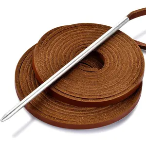 Softball and Baseball Glove Lace Kit - Mitt Leather Lacing Repair in Baseball Gloves - Deluxe Relacing - 2 Leather Laces