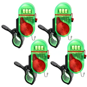 4 PCS Fishing Bite Alarm with LED Light, 2025 New Sensitive Smart Electronic Fishing Bells for Rods, Fish Bite Alarm Sound Alert Bell, Clip-On Electronic Fishing Alarms Bite Alarms for Fishing