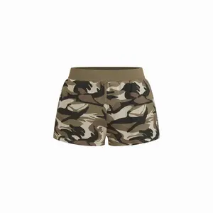 Cider Cotton-blend Terry Low Rise Camo Micro Shorts