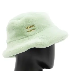 Pre-owned miu miu Lambskin Small Leather Goods Sheepskin Bucket Hat