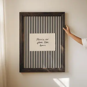 PHYSICAL PRINT Striped Home Wall Art, Hand Written Print, Minimalist Typography Home Decor, Vintage Room Poster