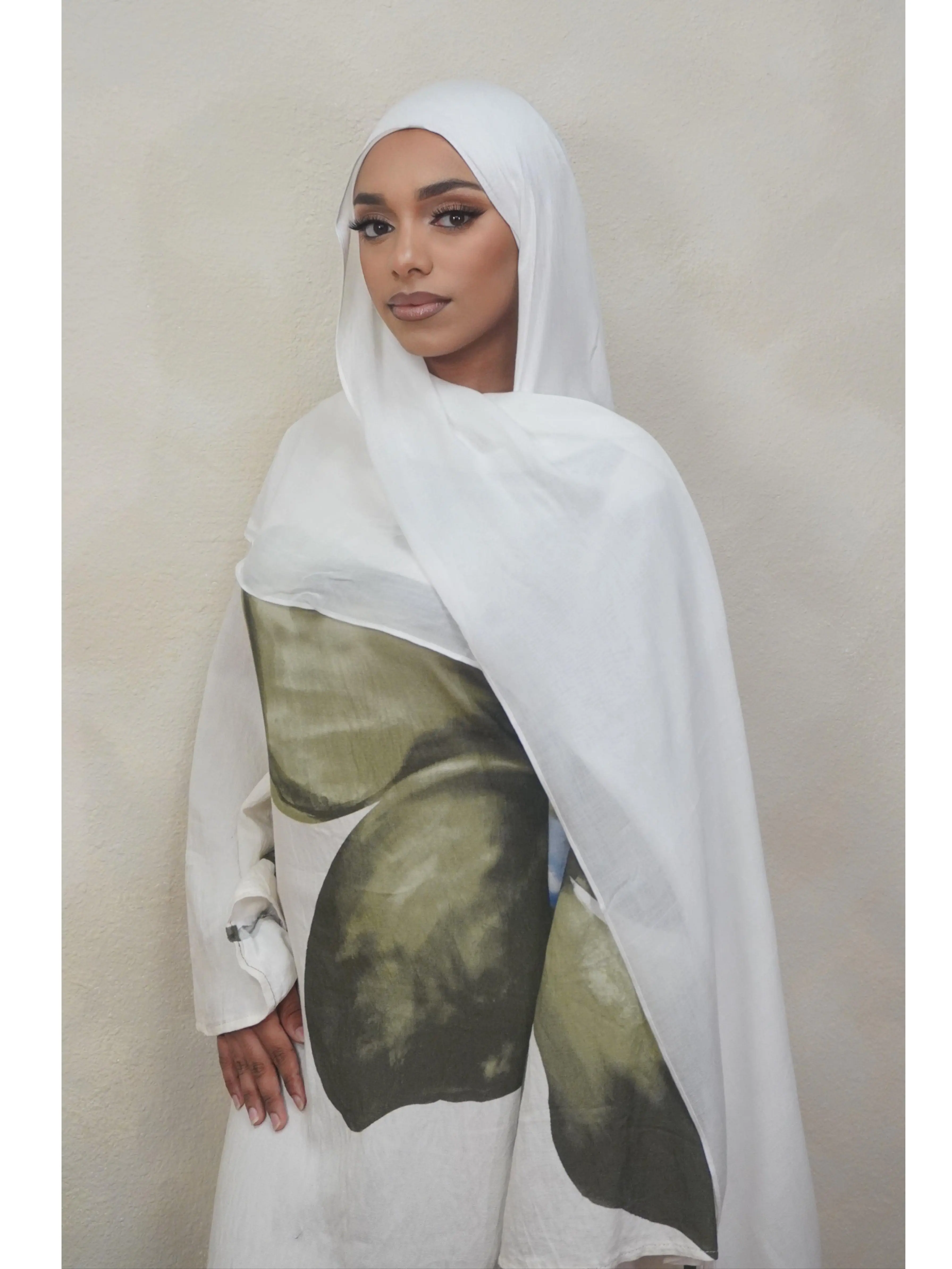 Modal Hijab Set- White