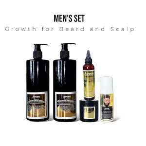 Anti-Alopecia, Bald&Beard Growth Set:  Conditioner,  Shampoo , Growth Oil and Serum Stimulation growth, Moisturizing Hair Butter