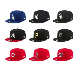 (New 2026) New Era MLB Snapback Baseball Cap – LA Dodgers NY Yankees Braves Pirates Adjustable Flat Brim Hat, Embroidered Team Logo Streetwear Fashion Cap for Men Women, Classic Hip Hop Sports Hat