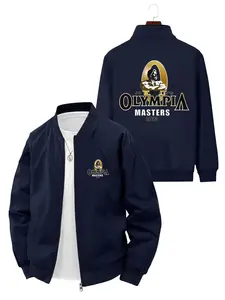 Casual Sports Style Jacket with Olympia Masters 2023 Print for Fitness Enthusiasts Daily Training and Workout Wear