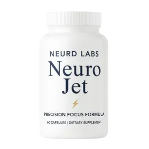Neurd Labs Neuro Jet - Premium Nootropic for Focus Memory & Clean Energy 60 Capsules Boost Mental Clarity Enhance Memory & Energy Natural Supplement Made in USA - Healthcare