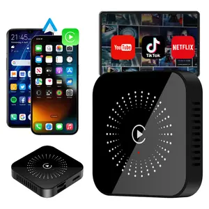 【FOZETOP】2026 CarPlay Wireless Adapter, Wired to Wireless Converter, Dual-Band WiFi, Supports Netflix, YouTube & CarPlay for iPhone & Android