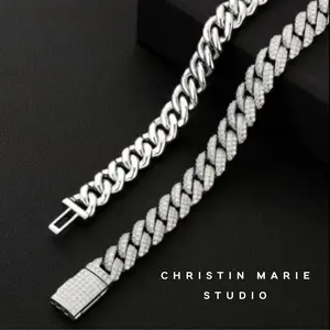 Moissanite Cuban Necklace 8mm”