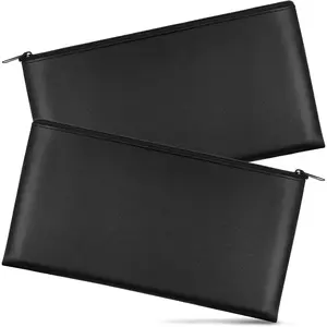 2 Pieces Money Bags with Zipper, 11x6.1 inch Money Pouch, Bank Bag, Cash Bag, Check Wallet for Cosmetics Storage